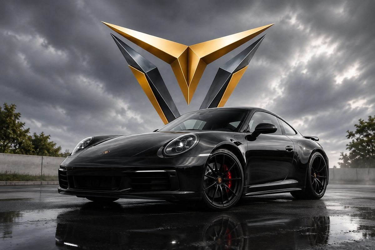 VYRON PPF applied on a black Porsche 911 — premium paint protection film
